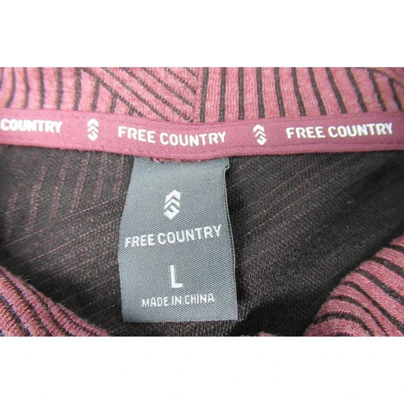 Free Country Abstract Long Sleeve Pull Over Hoodie Woman Sz Large40 - Picture 4 of 6